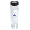 WB1503-600 ML. (20 FL. OZ.) SINGLE WALL BOROSILICATE GLASS BOTTLE-Clear Glass (bottle) Black (lid)